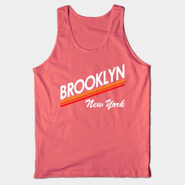 '70s Brooklyn NY (vintage distressed look) Tank Top by robotface